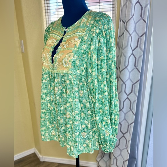 NEW! Spell & the Gypsy Collective Emerald Madame Peacock Boho Blouse - Picture 8 of 17